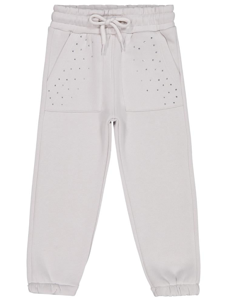 Civil Girls Cepte Taş Baskılı 2-5 Yaş Eşofman Altı - Gri