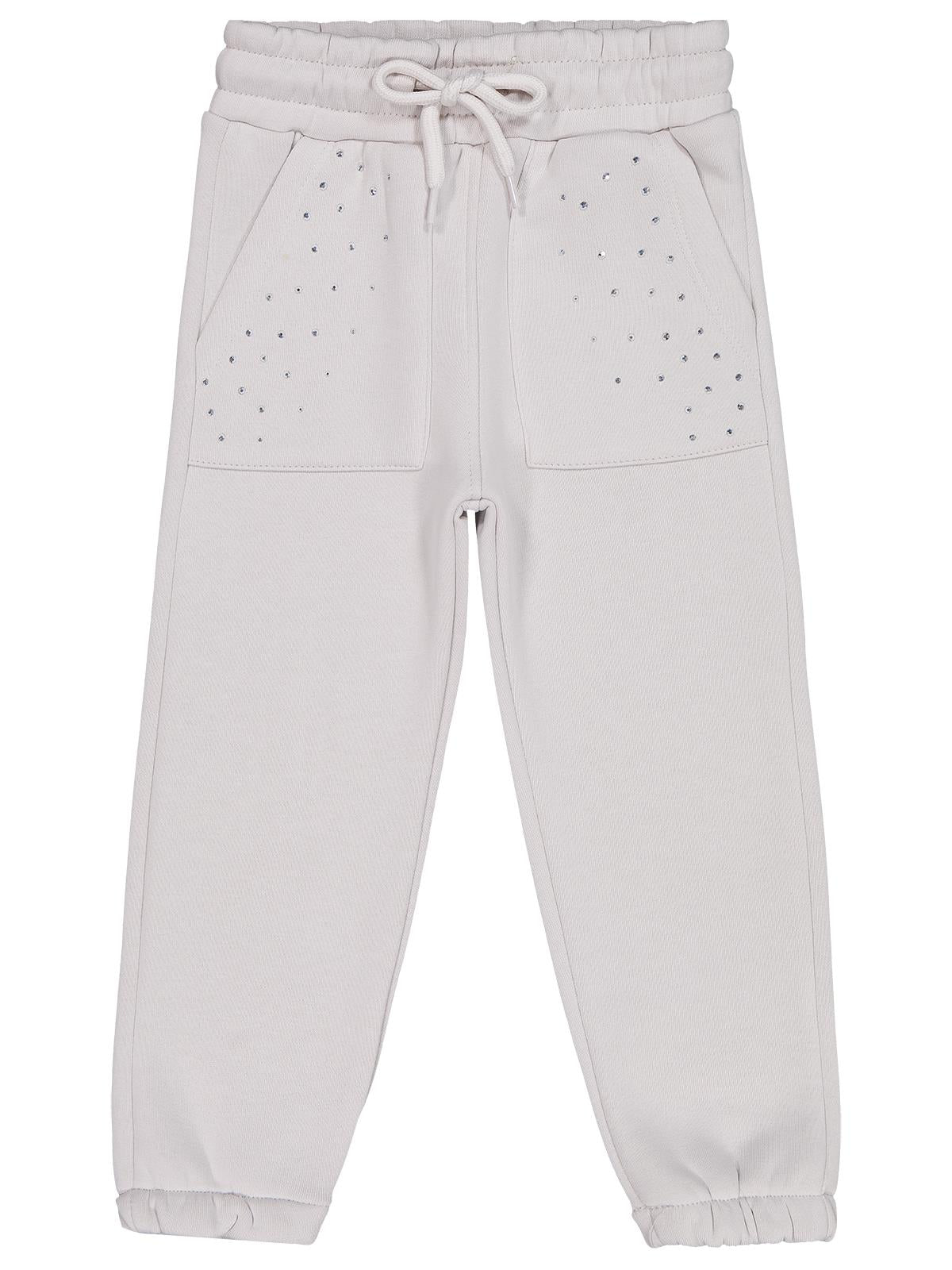 Civil Girls Cepte Taş Baskılı 2-5 Yaş Eşofman Altı - Gri