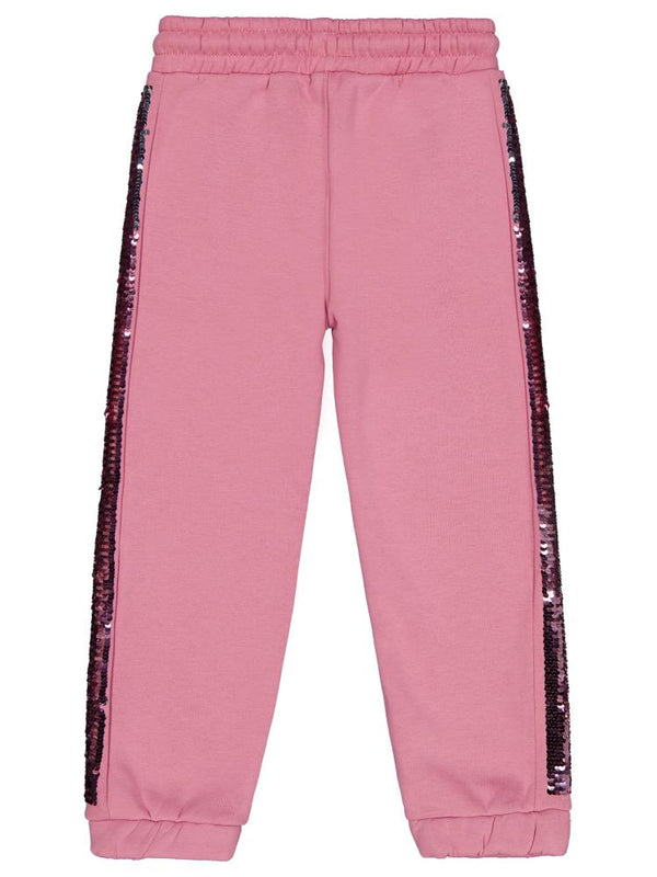 Civil Girls Şerit Pul Nakışlı 6-9 Yaş Eşofman Altı - Pembe