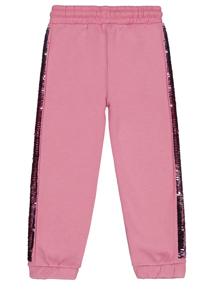 Civil Girls Şerit Pul Nakışlı 6-9 Yaş Eşofman Altı - Pembe