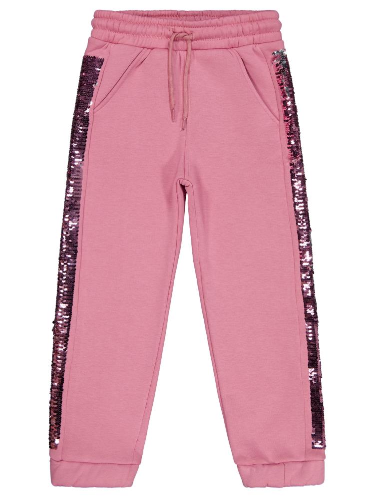 Civil Girls Şerit Pul Nakışlı 6-9 Yaş Eşofman Altı - Pembe