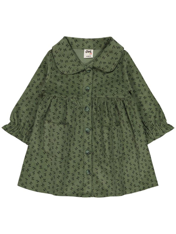 Civil Baby Dal Baskılı 6-18 Ay Elbise - Haki