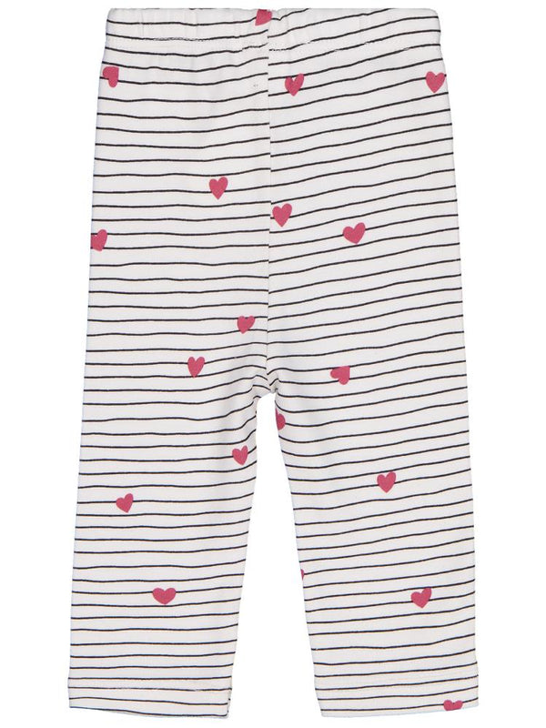 Civil Baby Çizgi Kalp Empirme 6-18 Ay Tek Alt Bebe - Ekru