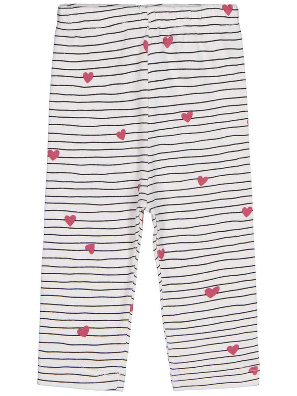 Civil Baby Çizgi Kalp Empirme 6-18 Ay Tek Alt Bebe - Ekru