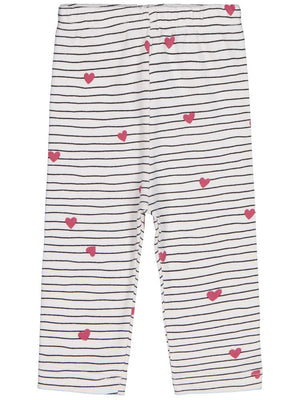 Civil Baby Çizgi Kalp Empirme 6-18 Ay Tek Alt Bebe - Ekru