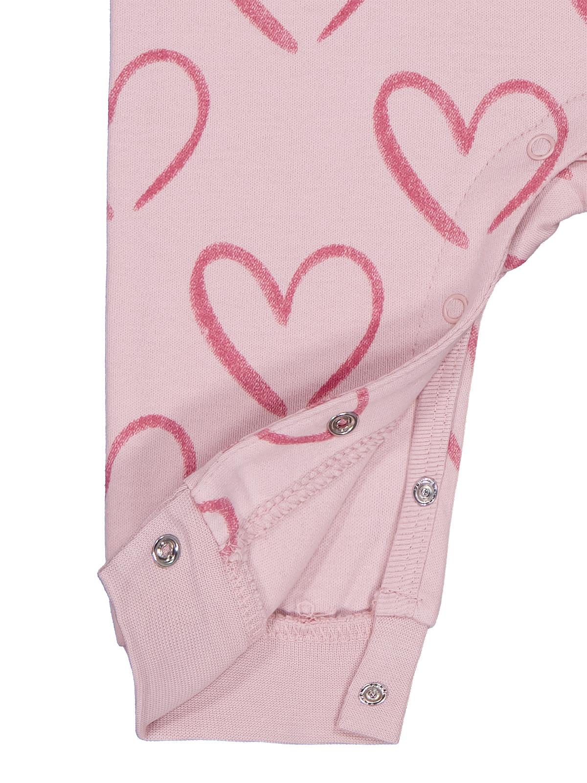 Civil Baby Tramlı Kalp Empirme 6-18 Ay Tulum - Pembe