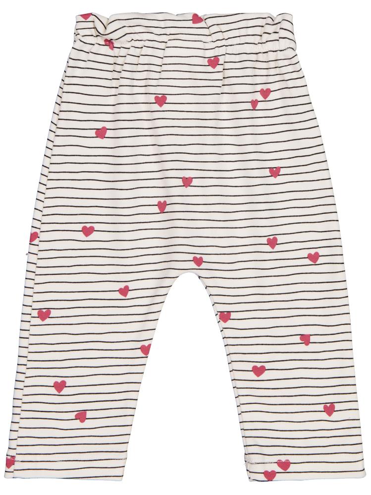 Civil Baby Bel Büzgülü Çizgi Kalp Empirmeli 6-18 Ay Tek Alt Bebe - Ekru