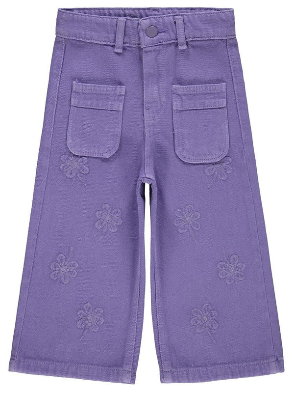 Civil Girls Çiçek Desenli 2-5 Yaş Pantolon - Lila