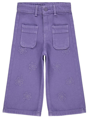 Civil Girls Çiçek Desenli 2-5 Yaş Pantolon - Lila