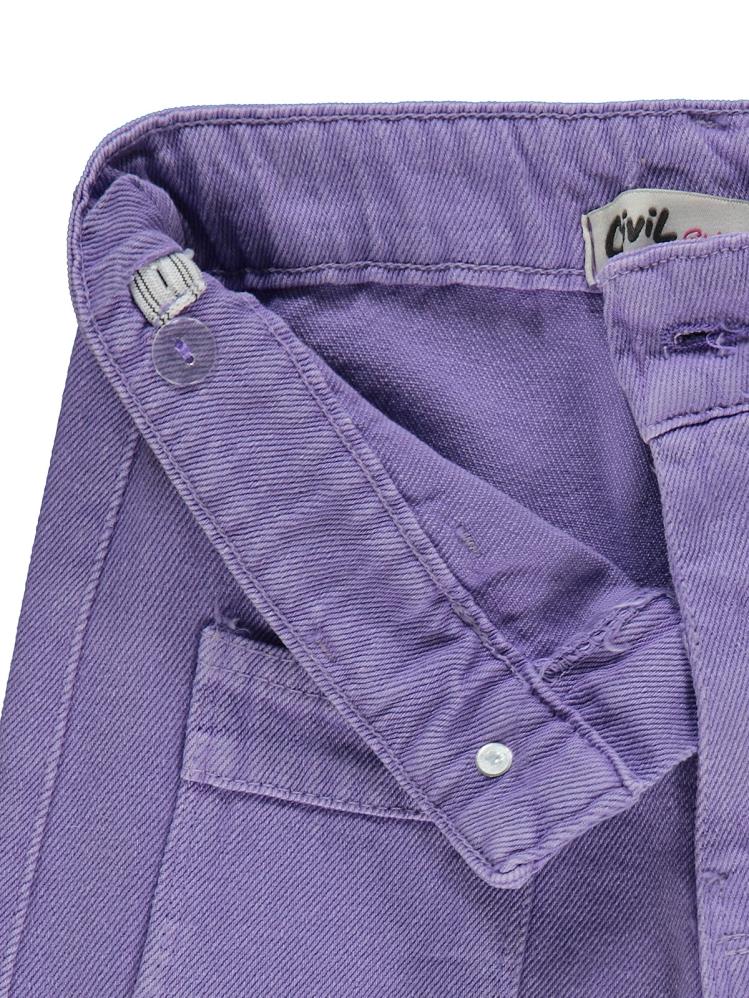 Civil Girls Çiçek Desenli 10-13 Yaş Pantolon - Lila