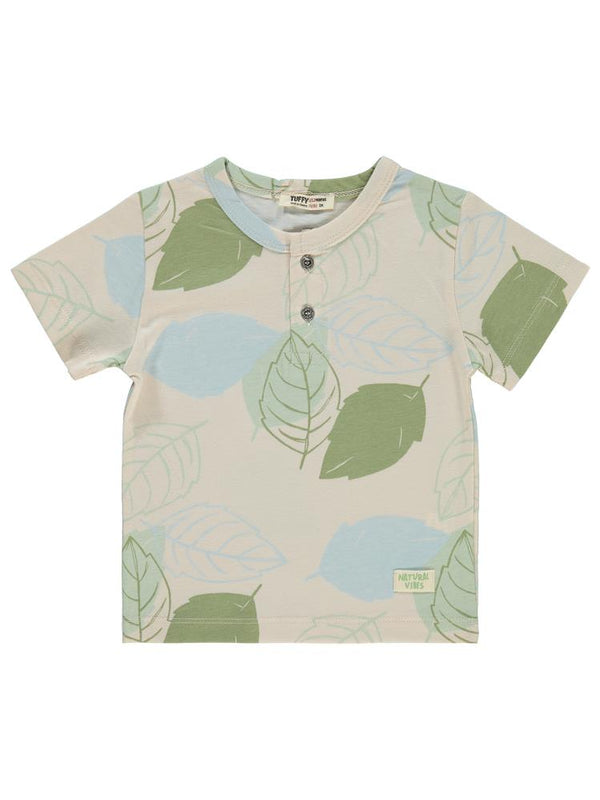 Tuffy Yakası Düğmeli 9-24 Ay Tişört - Bej