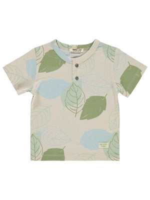 Tuffy Yakası Düğmeli 9-24 Ay Tişört - Bej