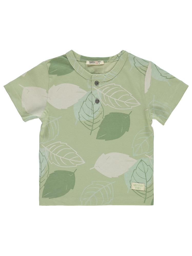 Tuffy Yakası Düğmeli 9-24 Ay Tişört - Haki