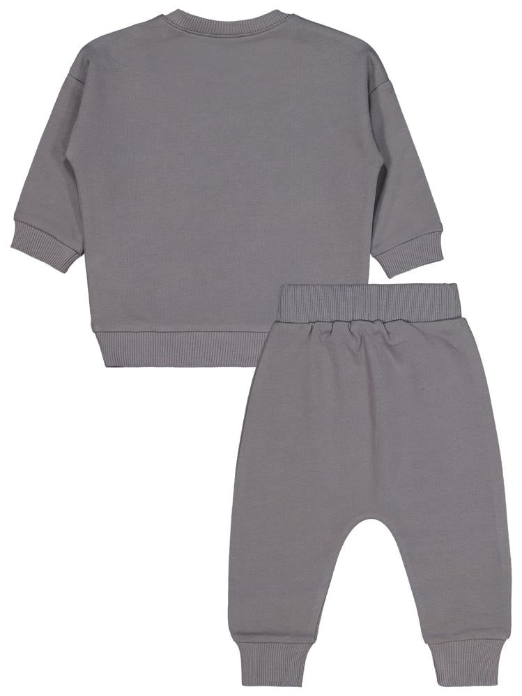 Civil Baby CVL Baskılı 6-18 Ay Takım - Gri