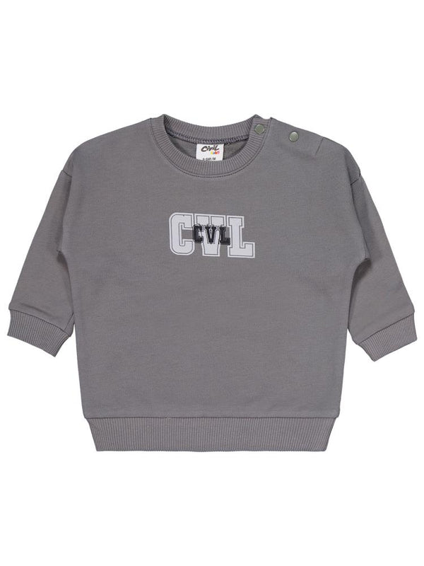 Civil Baby CVL Baskılı 6-18 Ay Takım - Gri