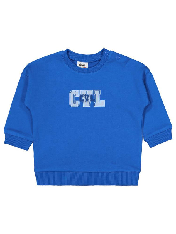 Civil Baby CVL Baskılı 6-18 Ay Takım - Mavi