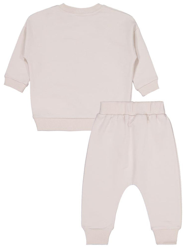 Civil Baby CVL Baskılı 6-18 Ay Takım - Bej