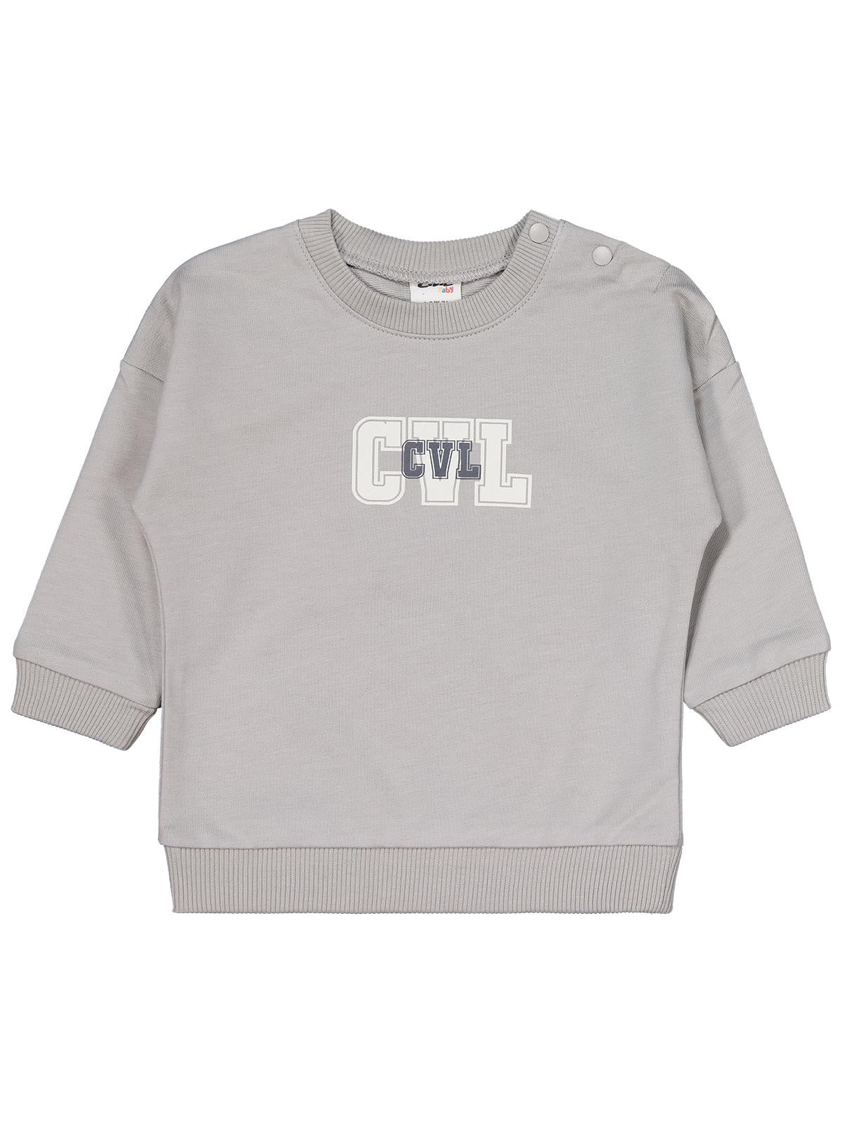 Civil Baby CVL Baskılı 6-18 Ay Takım - Gri