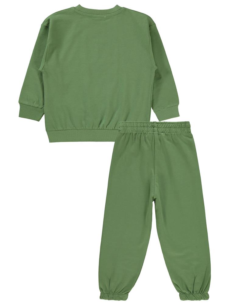 Civil Boys CVL Nakışlı 2-5 Yaş Eşofman Takımı - Haki