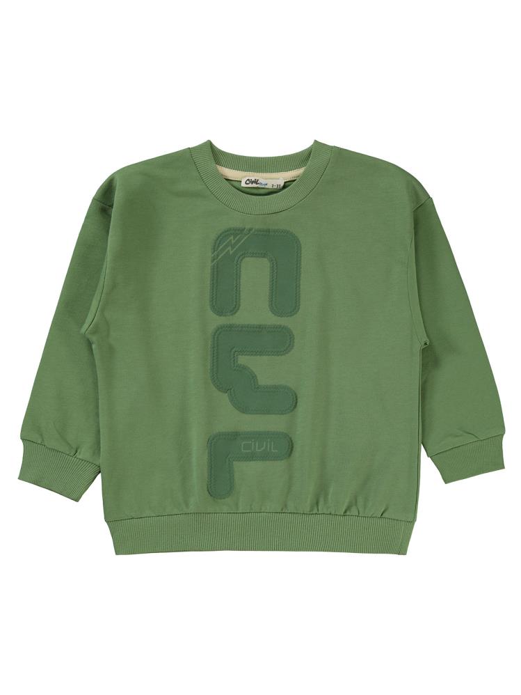 Civil Boys CVL Nakışlı 2-5 Yaş Eşofman Takımı - Haki