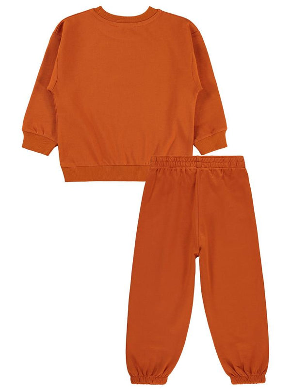 Civil Boys CVL Nakışlı 2-5 Yaş Eşofman Takımı - Turuncu