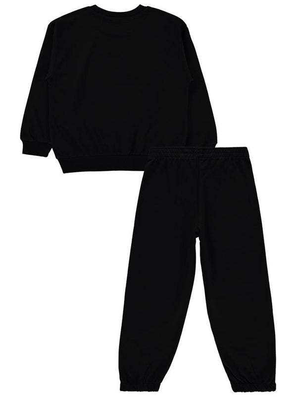 Civil Boys CVL Nakışlı 6-9 Yaş Eşofman Takımı - Siyah