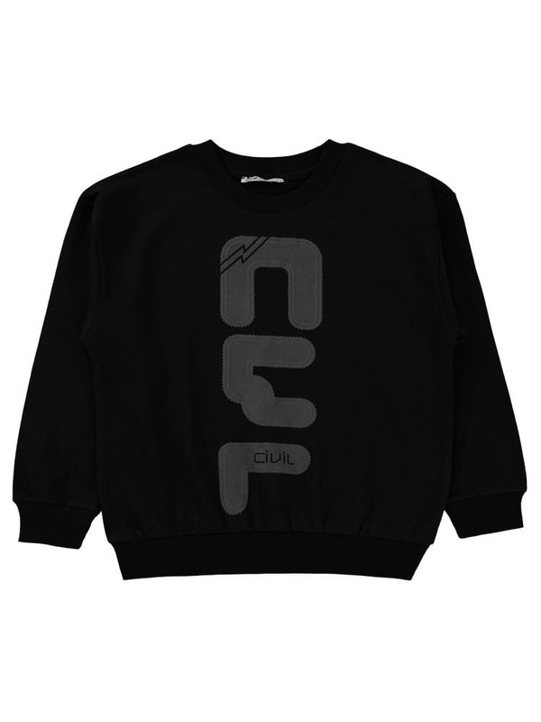 Civil Boys CVL Nakışlı 6-9 Yaş Eşofman Takımı - Siyah