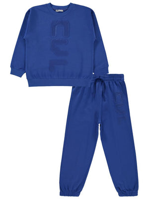 Civil Boys CVL Nakışlı 6-9 Yaş Eşofman Takımı - Mavi