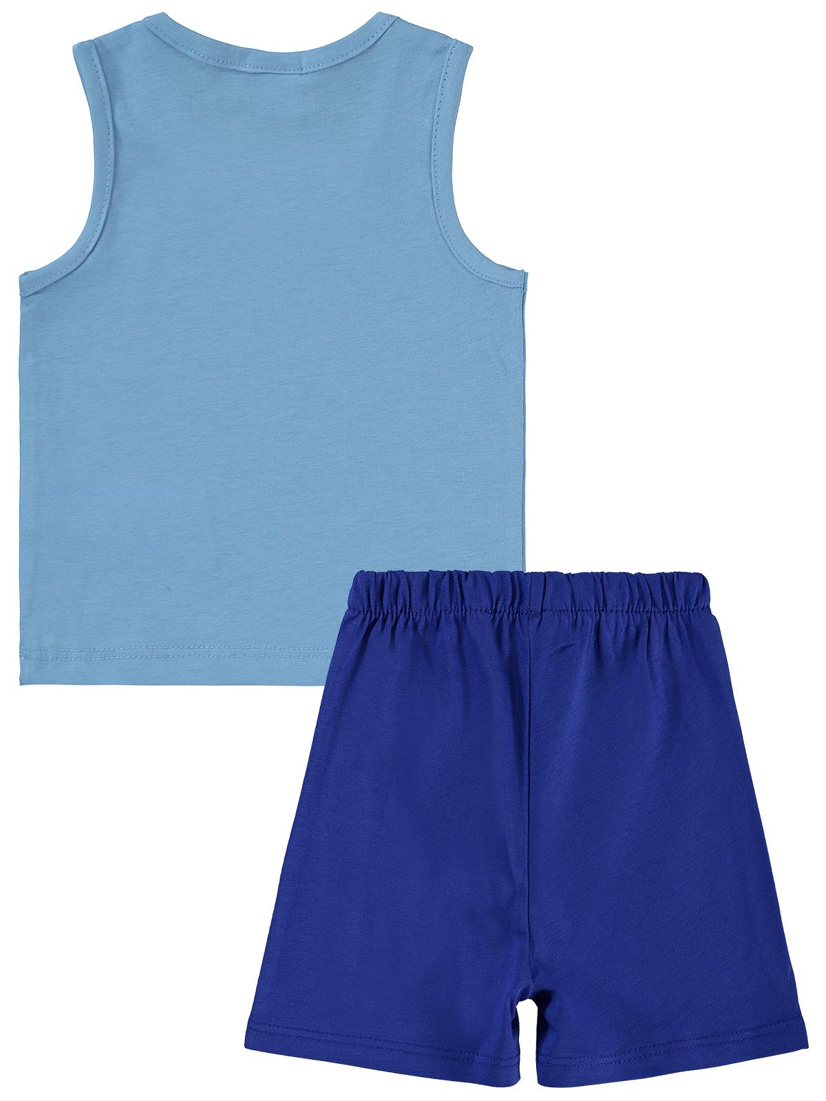 Civil Baby Beach Days Baskılı 6-18 Ay Takım - Bebe Mavi