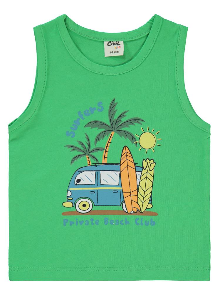 Civil Baby Surfers Baskılı 6-18 Ay Takım - Yeşil