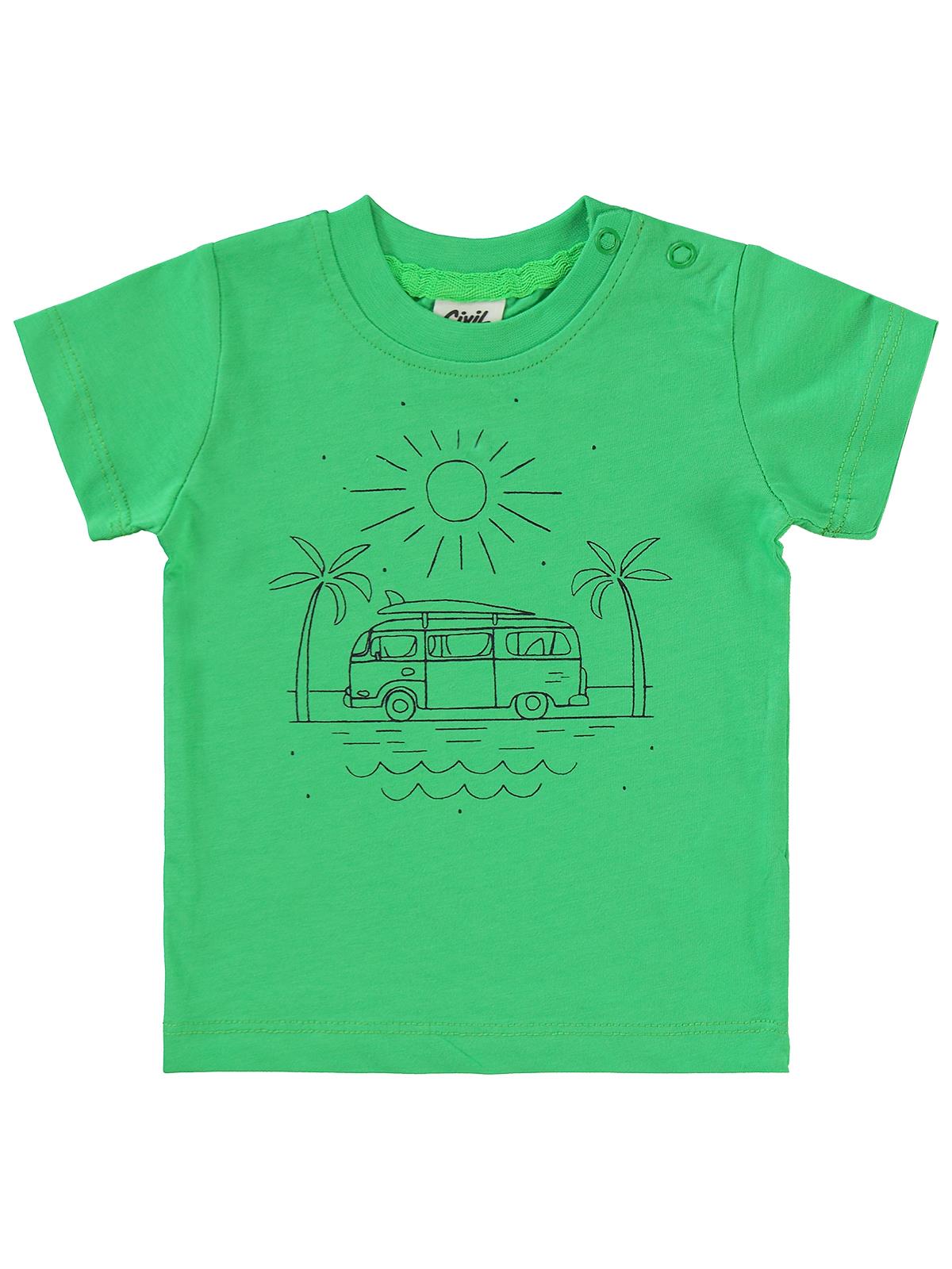 Civil Baby Karavan Baskılı 6-18 Ay Takım - Yeşil