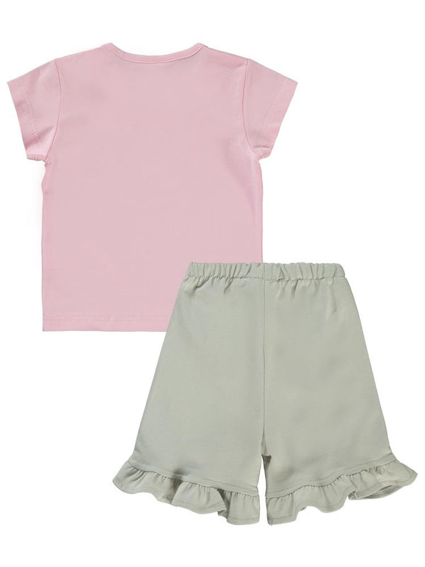 Civil Baby Kalp Baskılı 6-18 Ay Takım - Pembe