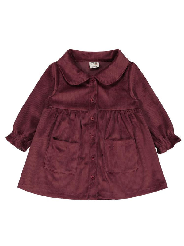 Civil Baby Düğme ve Cepli 6-18 Ay Elbise - Lila