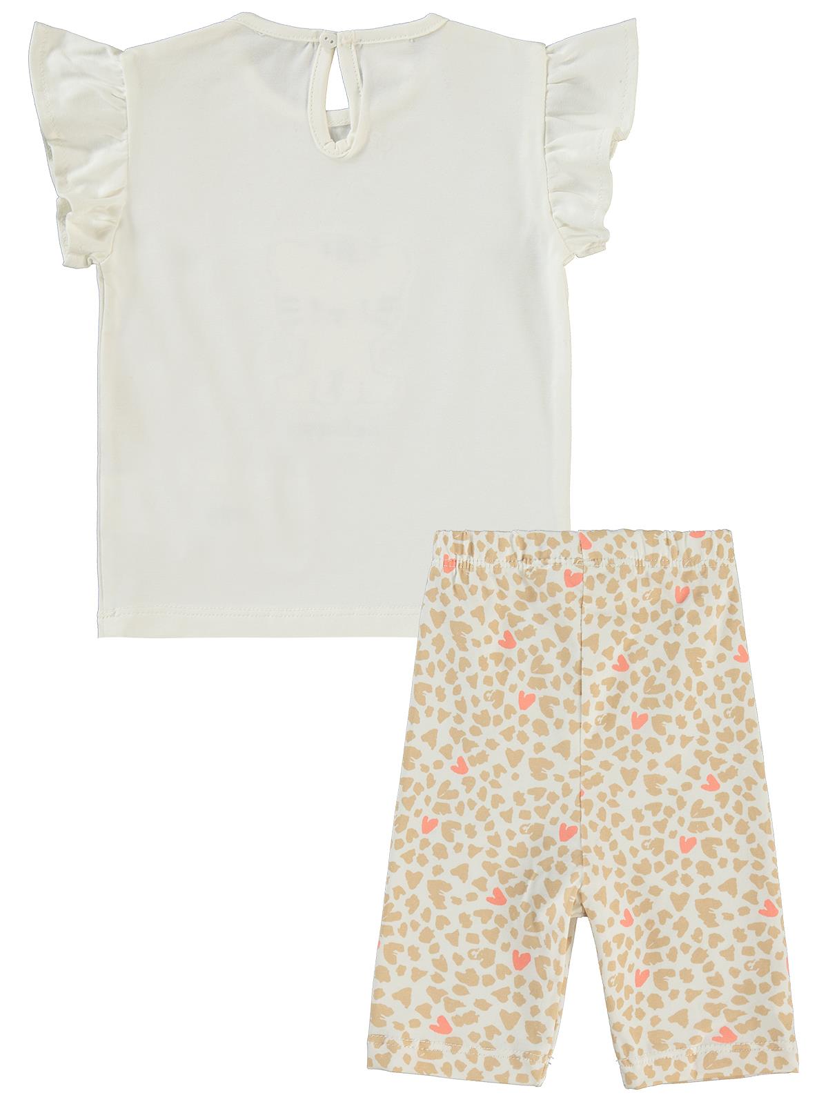 Civil Baby Be Happy Nakışlı 6-18 Ay Takım - Ekru