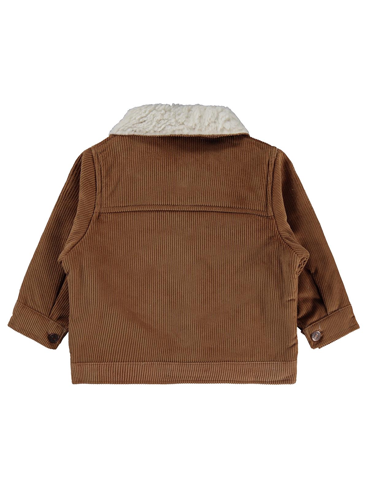 Civil Boys İçi Polarlı Düğmeli Kadife 2-5 Yaş Ceket - Kahve
