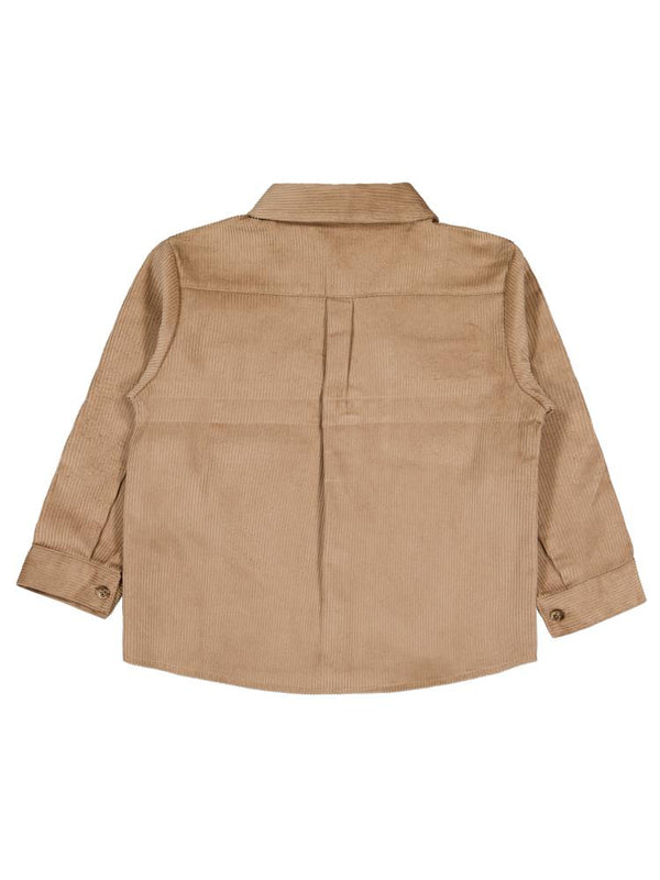 Civil Boys Çift Cepli Kadife 6-9 Yaş Gömlek - Bej