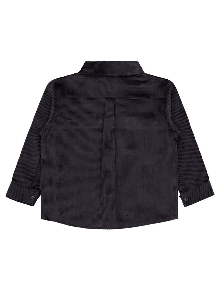 Civil Boys Çift Cepli Kadife 6-9 Yaş Gömlek - Gri