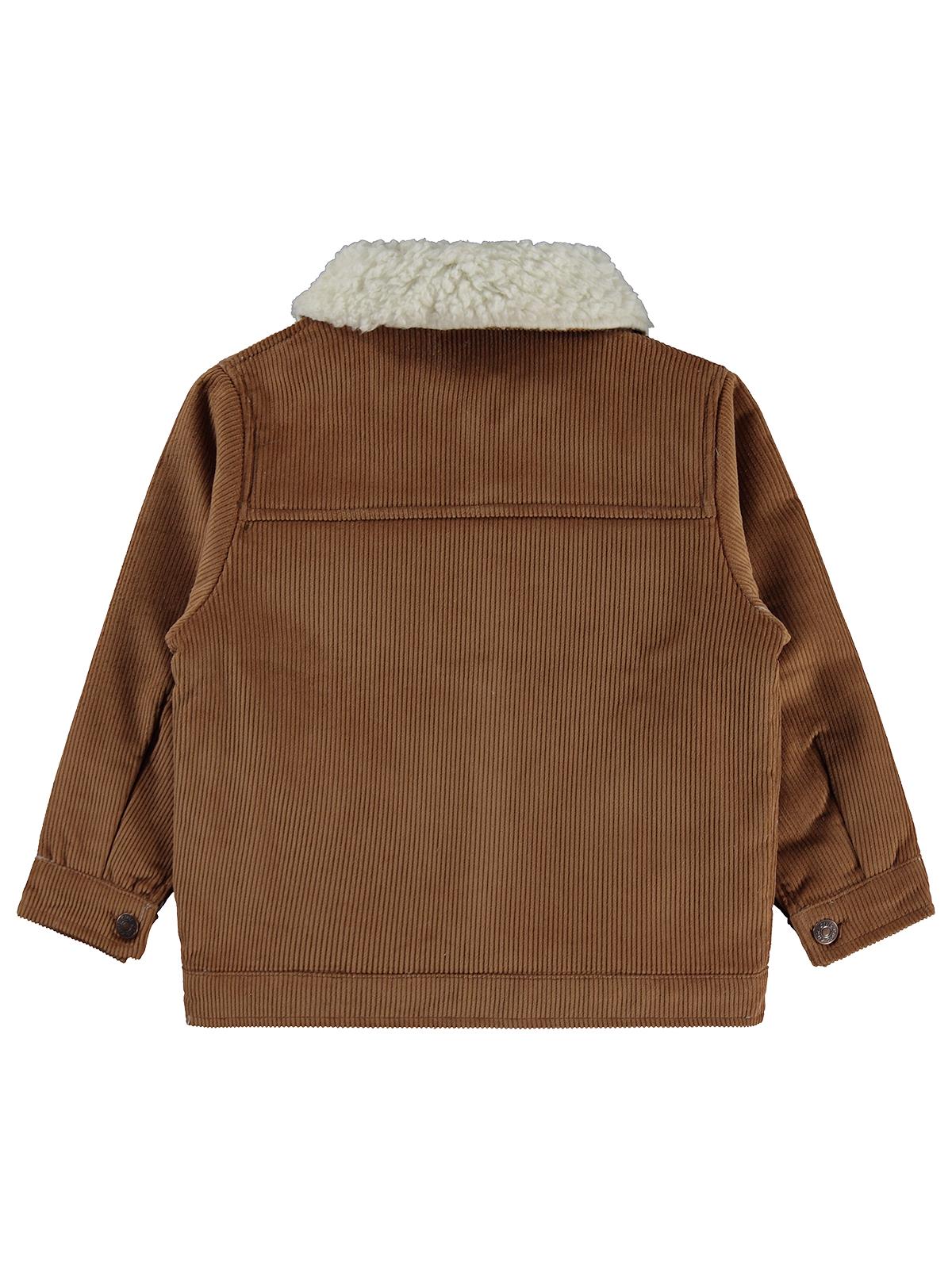 Civil Boys İçi Polarlı Düğmeli Kadife 6-9 Yaş Ceket - Kahve