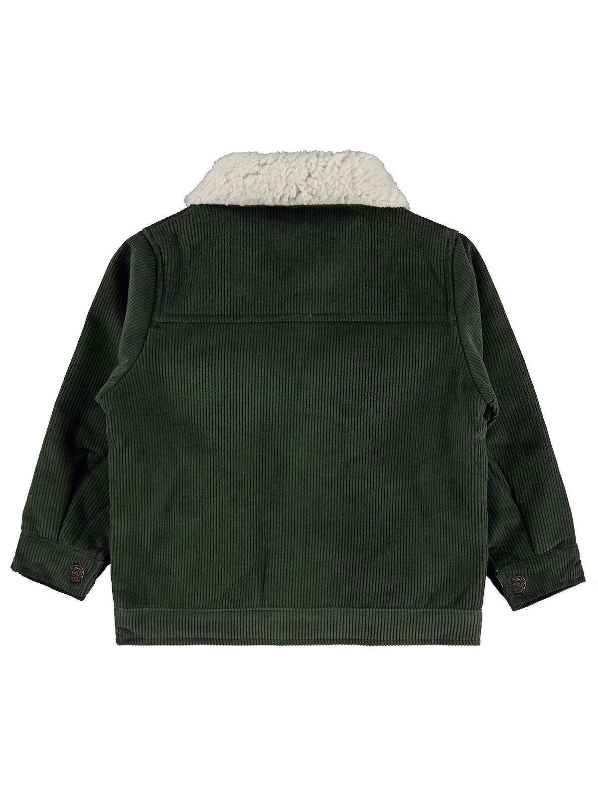 Civil Boys İçi Polarlı Düğmeli Kadife 10-13 Yaş Ceket - Haki