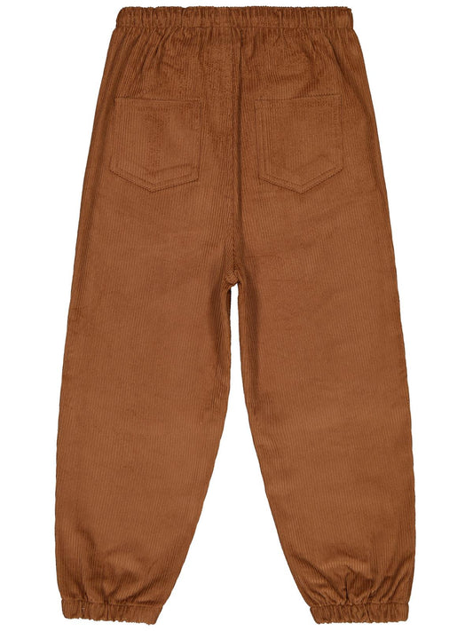 Civil Boys Bağcıklı Joger Kadife 6-9 Yaş Pantolon - Kahve
