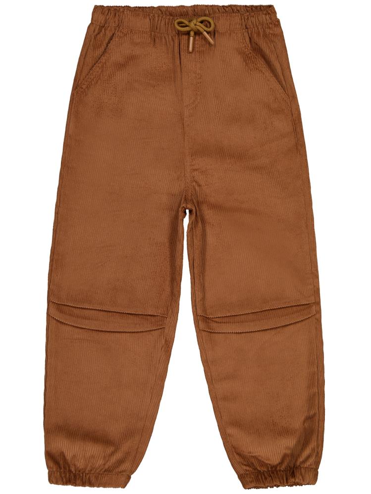 Civil Boys Bağcıklı Joger Kadife 6-9 Yaş Pantolon - Kahverengi