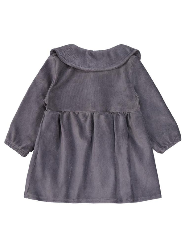 Civil Baby Düğme Detaylı 6-18 Ay Elbise - Gri