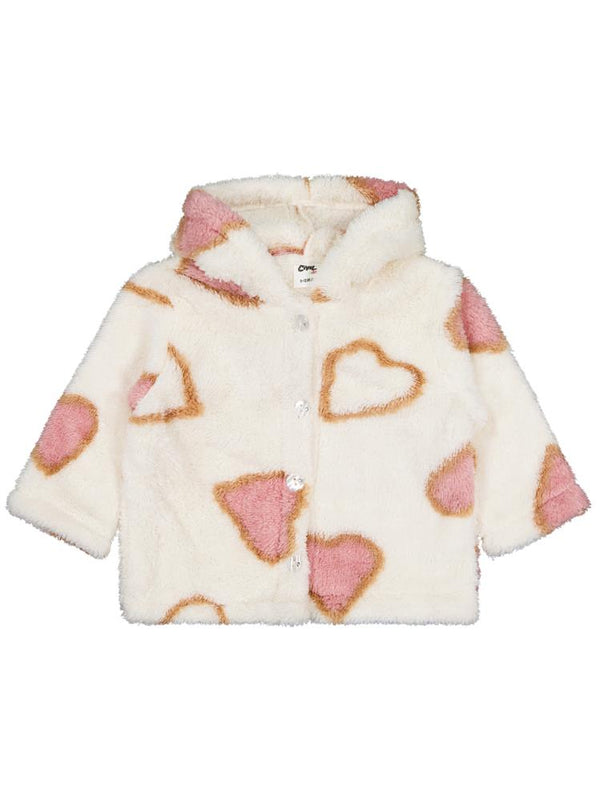 Civil Baby Kalp Baskılı 6-18 Ay Hırka - Lila