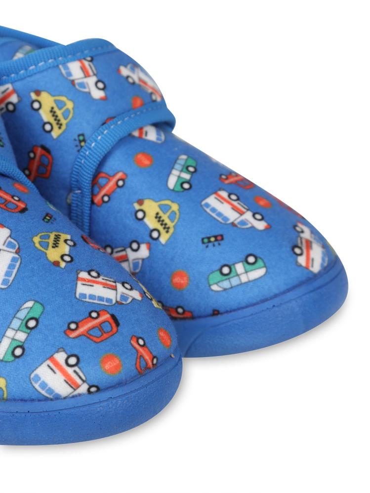 Civil Boys Araba Baskılı 27-32 Numara Panduf - Mavi