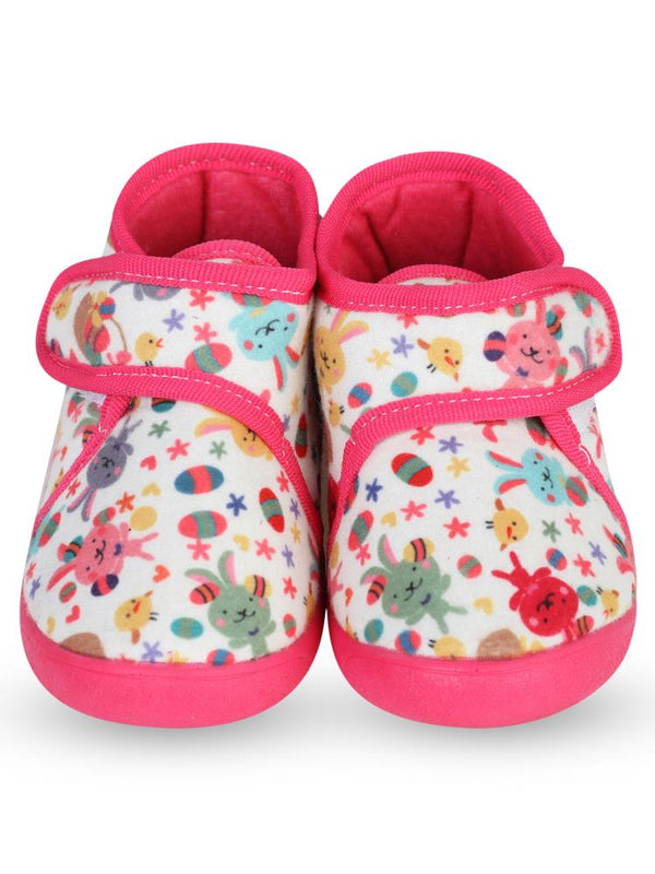 Civil Girls Tavşan Baskılı 21-26 Numara Panduf - Ekru