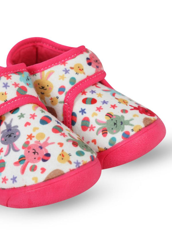 Civil Girls Tavşan Baskılı 21-26 Numara Panduf - Ekru