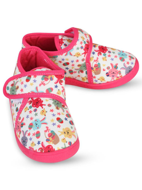 Civil Girls Tavşan Baskılı 27-32 Numara Panduf - Ekru