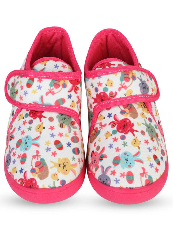 Civil Girls Tavşan Baskılı 27-32 Numara Panduf - Ekru