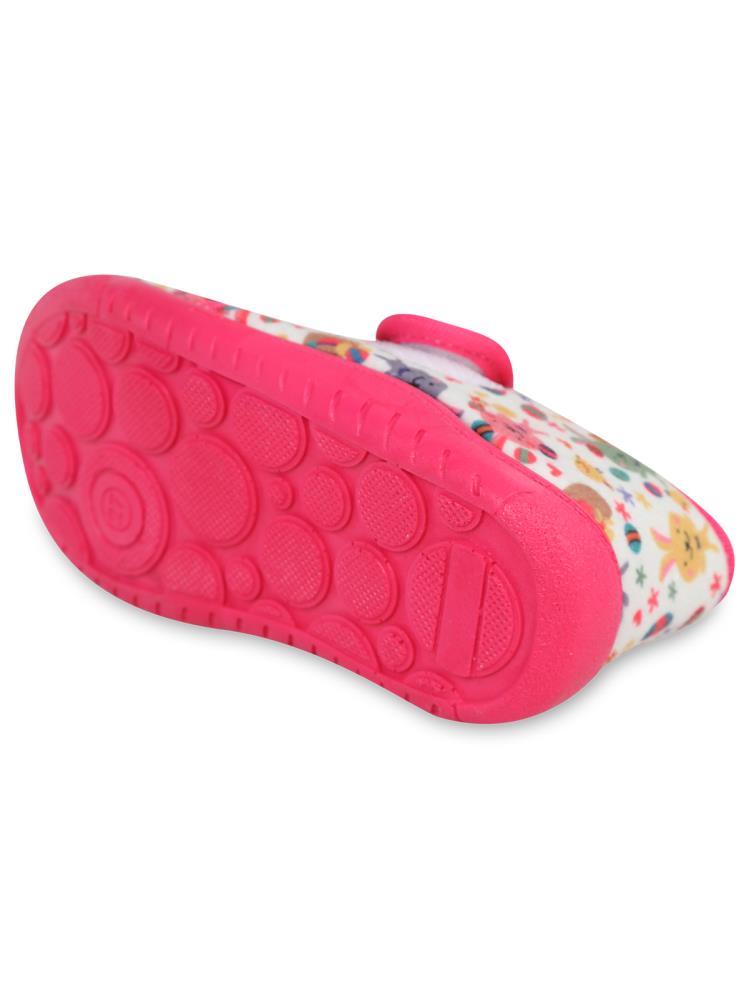 Civil Girls Tavşan Baskılı 27-32 Numara Panduf - Ekru