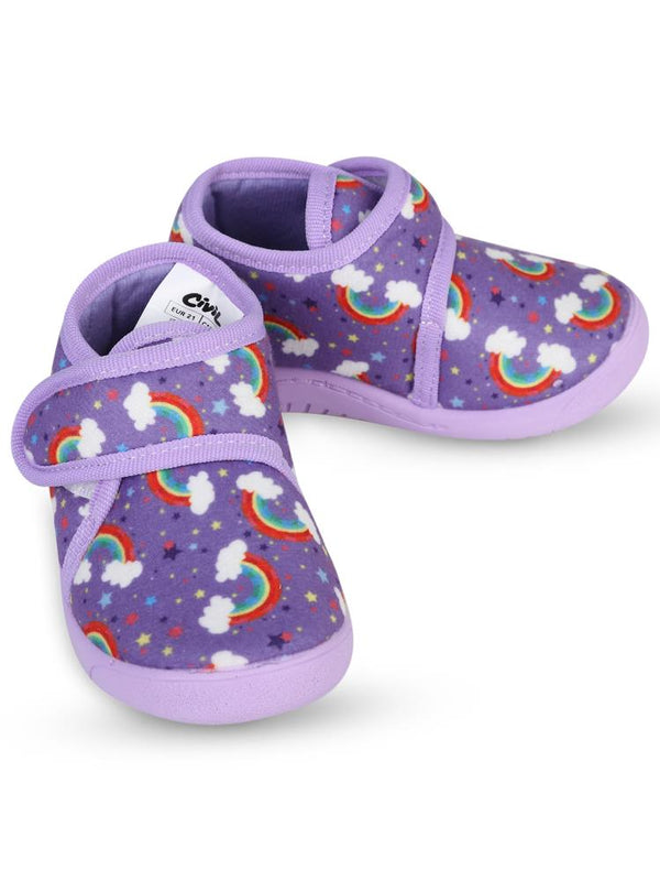 Civil Girls Unicorn Baskılı 21-26 Numara Panduf - Lila